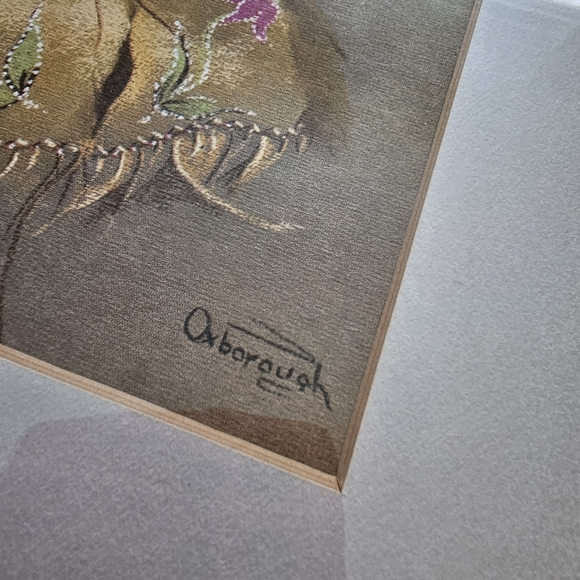 Dorthy Oxborough Indigenous Boy Vintage Framed 1963 Print 12x15 art - Picture 3 of 8